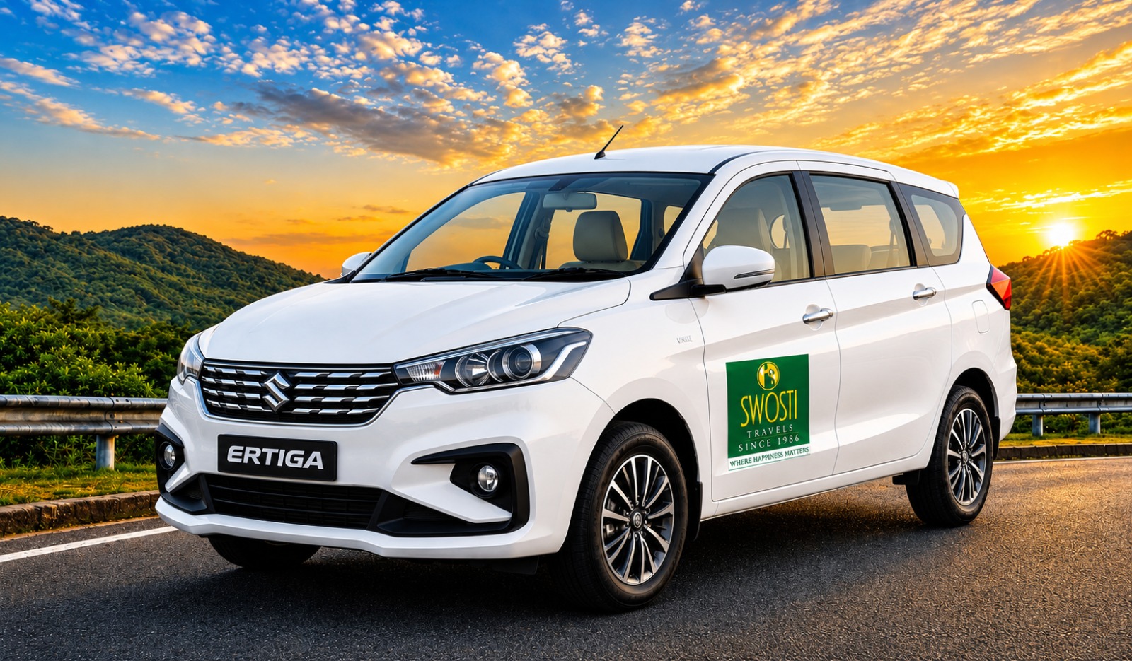 Swosti Travels — AC Maruti Suzuki Ertiga for comfortable sightseeing